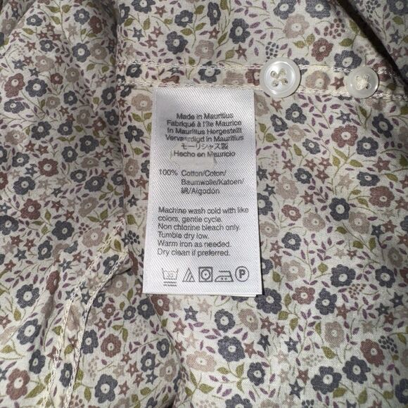 J.Crew Liberty Art Fabric Speckle Flower Floral Slim Short Sleeve Button Shirt - Picture 5 of 7